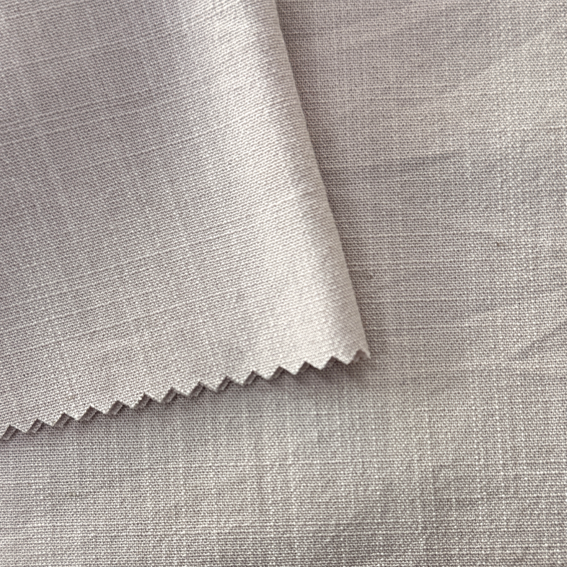 NO 6049 Slubbed Linen-look Plain Weave Fabric