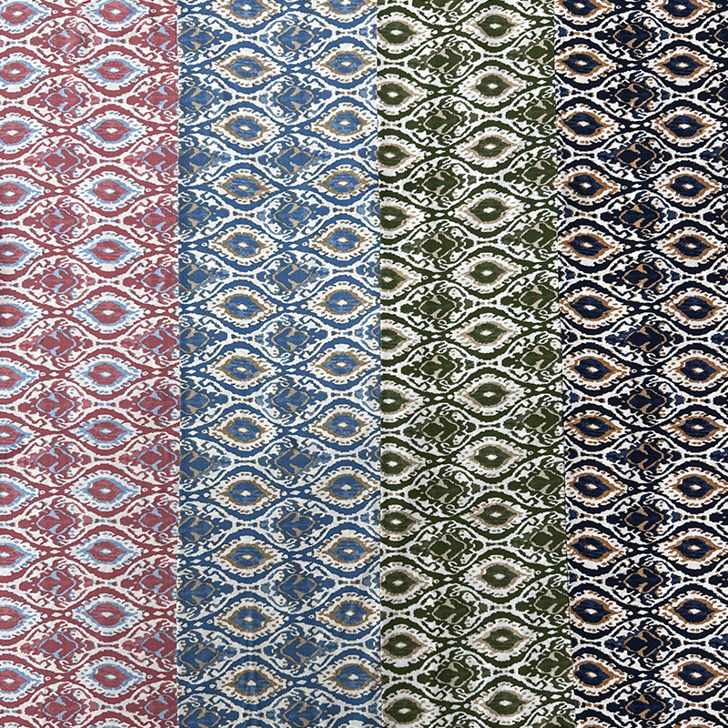45S Printed Rayon Fabric – Ikat Style