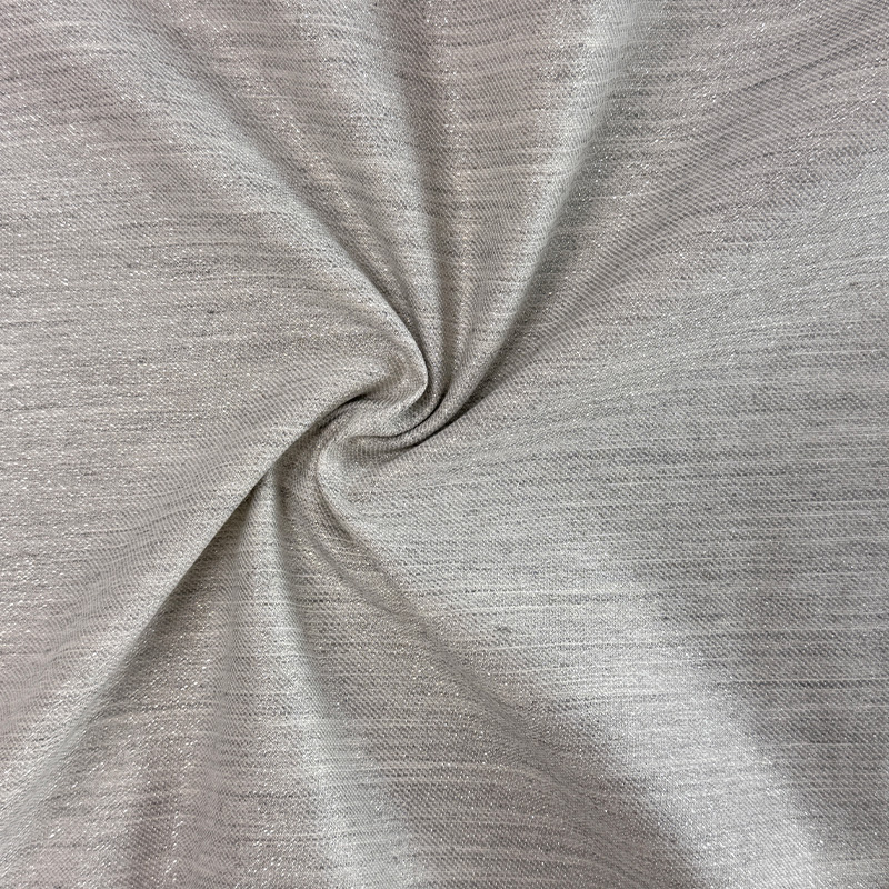 NO 6128 Mulberry Silk at Lurex Cotton-Soft Twill Fabric